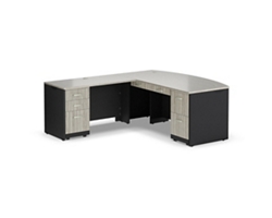 Mod L-Shaped Workstation w/ Hutch - 84